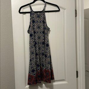Xhilaration Blue and White Floral Dress